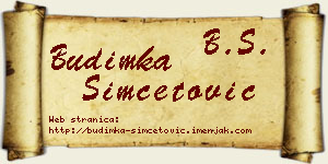 Budimka Simčetović vizit kartica